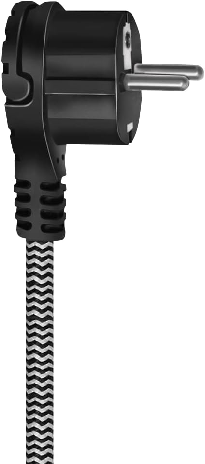 LogiLink LPS261 Socket Strip 3 x CEE 7/3 with Practical Folding Handle and Textile Cable 1.5 m