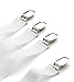 Adjustable Bed Sheet Elastic Grippers Suspenders Holder Straps Clips Fasteners / White, 1-Pack (4 pcs)