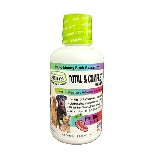 LIQUID-VET Total & Complete Support for Dogs – Joint, Allergy, Digestive & Immune Health & More – 10 Active Ingredients in 1 for Picky Eaters