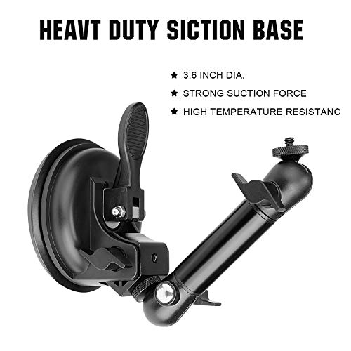 Fantaseal HERCULES Super Ø90Mm Adjustable Dual-Ball Head Action Camera Camcorder Phone Dashcam Suction Cup Race Car Mount Vehicle Cab Cockpit Windscreen Window Holder thumb #7
