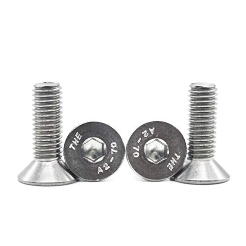 Image of Fullerkreg 18-8 Stainless Steel Hex Drive Flat Head Screw M12 x 1.75 mm Thread, 25 mm Long,Packs of 5