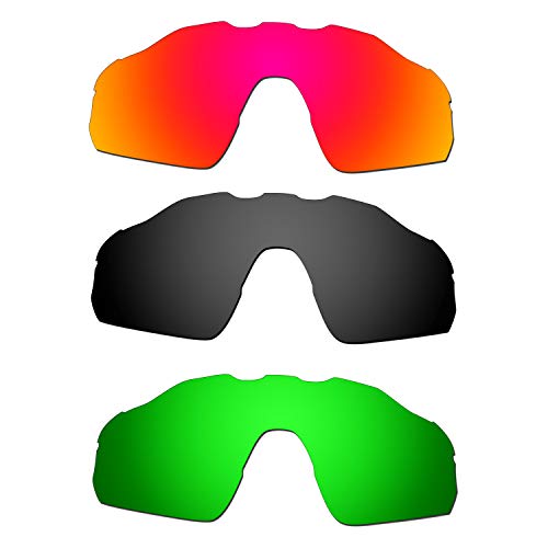 Lentilles de rechange Oakley Radar EV Pitch rouge noir vert pour lunettes