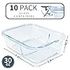 KOMUEE 10 Packs 30oz Glass Meal Prep Containers 2 Compartments,Glass Food Storage Containers with Lids,Airtight Lunch Bento Boxes,Microwave,Oven,Freezer and Dishwasher Safe #1