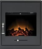 Adam Oslo Electric Inset Stove in Black with Remote Control