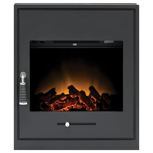 Adam Oslo Electric Inset Stove in Black with Remote Control