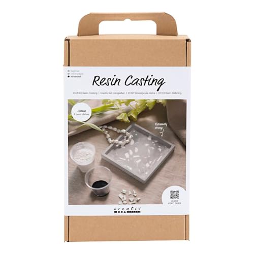 Kit résine plateau terrazzo noir et blanc Creativ Company