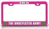 Customola - IRA The Undefeated Army Irish Flag Steel Metal License Plate Frame Pn
