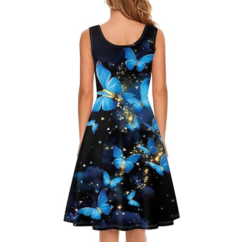 Image of TOADDITDO Womens Summer Sleeveless Tank Dress with 2 Side Pockets XS-4XL Plus Size