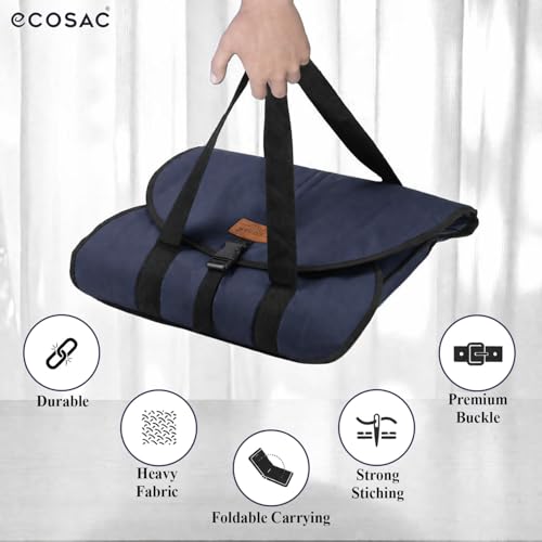 Image of Polyester Istri Bag | Ironed Clothes Storage & Organizer | Travel-Friendly Foldable Bag | Water-Repellent & Washable | Ideal for Home & Travel (Blue) (Pack of 2)