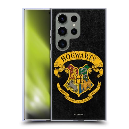 Head Case Designs Licenciado Oficialmente Harry Potter Escudo Hogwarts Piedra de hechicero I Caso Funda de Gel Suave Compatible con Samsung Galaxy S24 Ultra 5G