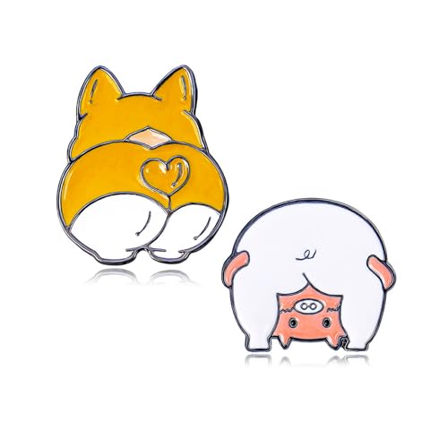 Image of Cute Enamel Pins Cartoon Lapel Pin Brooch Badge for Backpack Jackets Funny Tiger Pins for Gift Anime Enamel Pin for Clothing Hat Decoration