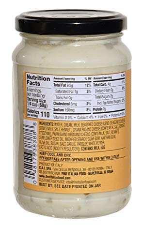 Mantova Compagnia Sanremo Alfredo Great Tasting Italian Cheese Sauce for Italian Dishes, Made in Italy, Ideal for Family