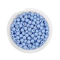 200 Perline Distanziali In Acrilico Blu Scuro, 12 Mm, Foro 2 Mm, Per Gioielli Fai Da Te E Creazioni - 3