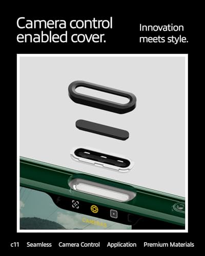 Image of Spigen Ultra Hybrid T MagFit Back Cover Case for iPhone 16 Pro, c11 Collection, MagSafe Compatible, Camera Control Covered, 3D Effect with Hexa-Layer Print - PC+TPU | Scotsman Fir