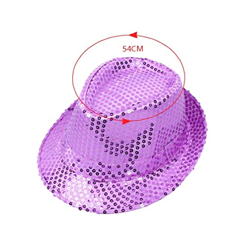 Unisex Glitter Sequins Hat Cap Children Show Hat Kids Gift Charm Dance Use Dance Show Party Jazz Hat for Girls Boys2