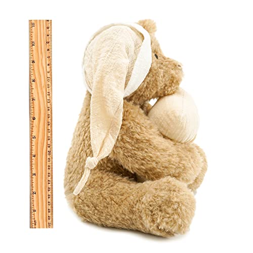 Nleio Teddy Bear Stuffed Animals, 15.7" Stuffed Bear Plush, Cute Stuffed Animal With Hat & Pillow, Small Teddy Bear For Kids Baby Toddlers Girlfriend, Gifts For Valentine's Day/Birthday/Christmas #TOP4