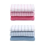 JHKNNK Paños de Cocina Absorbentes de Agua 6 Piezas, Toallas para Lavar Platos a Cuadros, Paños para Limpieza Doméstica, Set 2 Unidades, Material Seguro, Uso en Hogar y Color Aleatorio