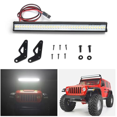 Luces vehículo RC para rutas nocturnas en montaña con crawler Wrangler y TRX4 1/10 5