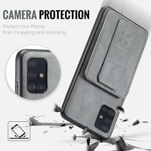 Éliminez les risques de casse sur Galaxy A71 4G étui antichoc RFID gris élégant