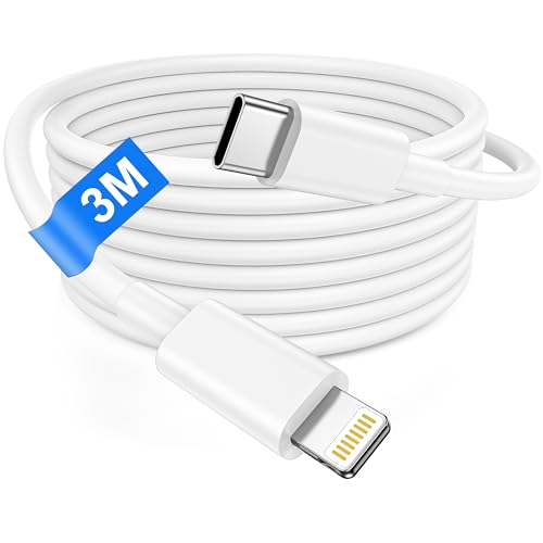 Cavo USB C To Lightning 1M (3 Pezzi) Certificato MFi: Ricarica Veloce 3A Per IPhone 14, 13, 12, 11, Pro Max, X, IPad E Altro - Nylon Intrecciato Resistente