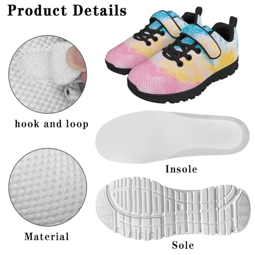 MARSVOVO Girls Single Buckle Shoes Little Kid Trendy Print Graphic Outdoor Running Training Lightweight Comfy Sneakers3