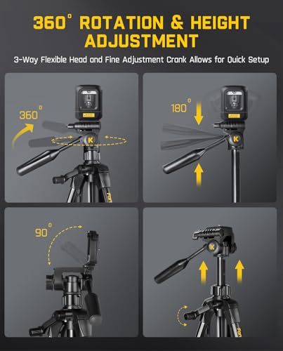 Fanttik D2 PRO Self-Leveling Cross Line Laser Level with LED Screen & DT1 Laser Level Tripod
