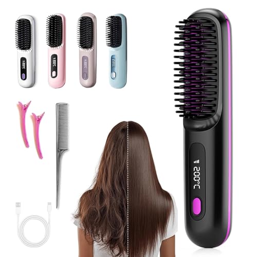 Go Brush Pro 2025 New, Cepillo Alisador de Pelo Inalámbrico miniatura 1