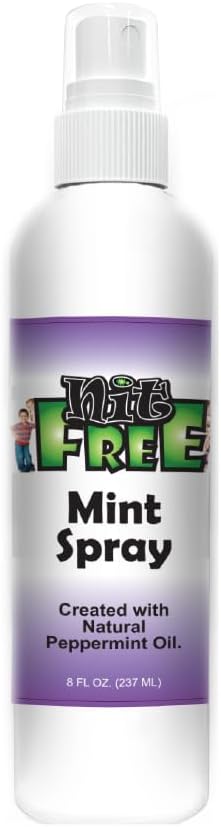Lice and Nit 3 step removal kit with Mint repellant, Terminator Lice comb, Nit Free lice removal mousse foam treatment 4oz, Nit Free natural mint lice repellant spray 8oz, 3 natural products in 1 kit