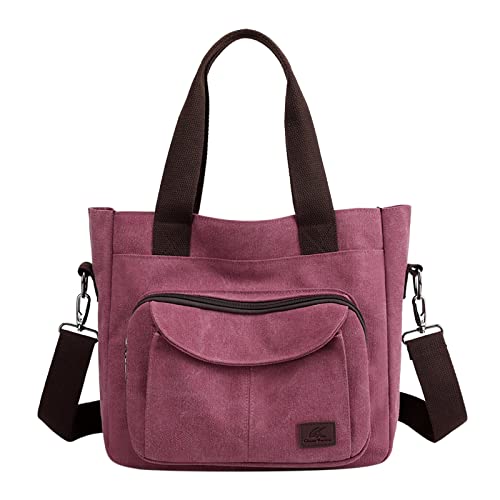 Sac ordinateur portable homme en toile grand volume pour éviter le manque de place violet
