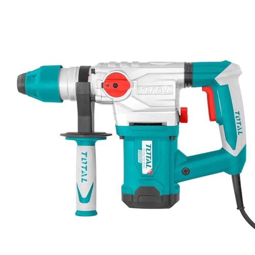 Total Tools - Martillo Combinado De Cable Con Potencia De 1500 W Taladro, Percusión Y Picado Velocidad De 850 Rpm Con 3 Brocas, 2 Cinceles Y Escobillas Total Tools - Martillo Combinado De Cable Con Potencia De 1500 W Taladro, Percusión Y Picado Velocidad De 850 Rpm Con 3 Brocas, 2 Cinceles Y Escobillas