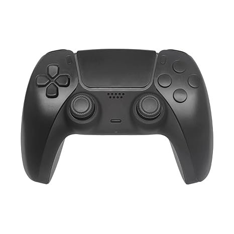 WPS Replacement Clip Shell Touch Pad Thumbsticks Dpad R1 L1 Trigger Buttons w/Accent Rings Set for PS5 Playstation Controller (Black)