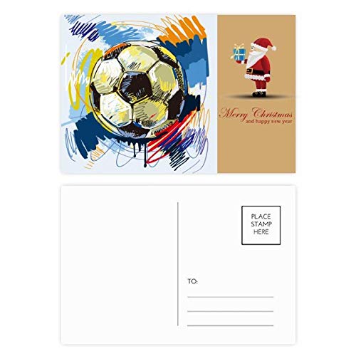 Père Noël football cartes postales sportives pour animer vos vœux de club en fin d'année