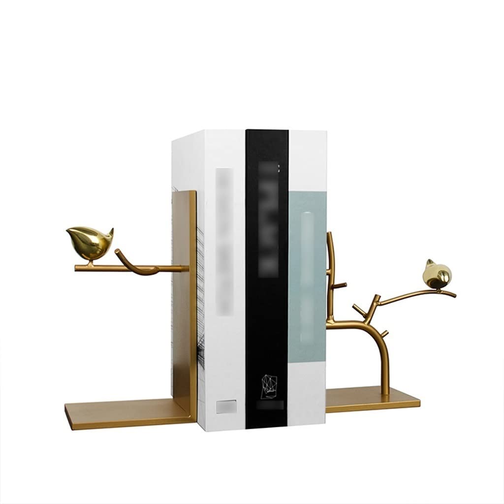 Finales del Libro Sujetalibros Modernos Estilo Chino Hierro Metal estantería Ornamento hogar Urraca pájaro Libro Oficina Antideslizante Tapones for Libros Organizador De Estantería De Libros