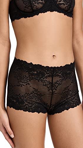 Short en dentelle noir Natori Heavenly, confort invisible et extensible M