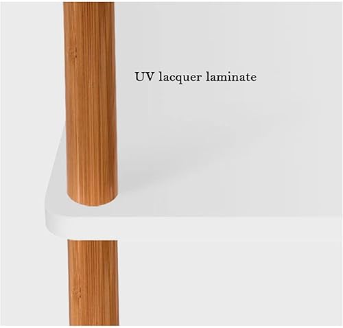 Miniatura 4 de 2 Tier Open Bookcase Modern Freestanding Wooden Display Stand Unit WBamboo Frame Bookshelf Simple Storage Rack for Bedroom