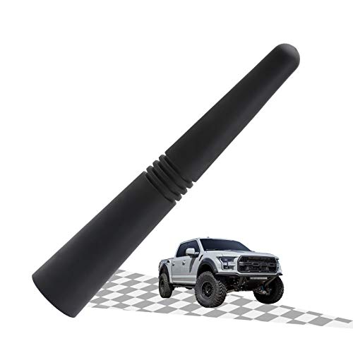 Elitezip Replacement Antenna for Ford Raptor 2010-2018 | 3.5 inches Optimized AM/FM Reception Flexible Rubber Antenna - Carbon Black