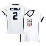 Icon Sports U.S.Women Soccer Game Day Tee - Officially Licensed Unisex Youth Short Sleeve T-Shirt 81 White Blue Trinity Rodman M