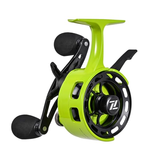 SOUUXIU Ice Fishing Reels with 3+1 Ball Bearings 3.2:1 Gear Ratio Fishing Reel Ultra Smooth Portable Ice Fish Reel for Front Fishing Rock Fishing, Left Hand/Right Hand