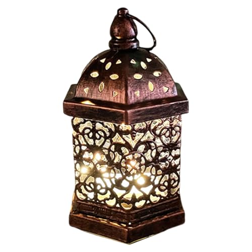 Lámpara colgante de hierro vintage árabe de Oriente Medio, lámpara colgante de metal ahuecada para decoración del hogar y fiestas