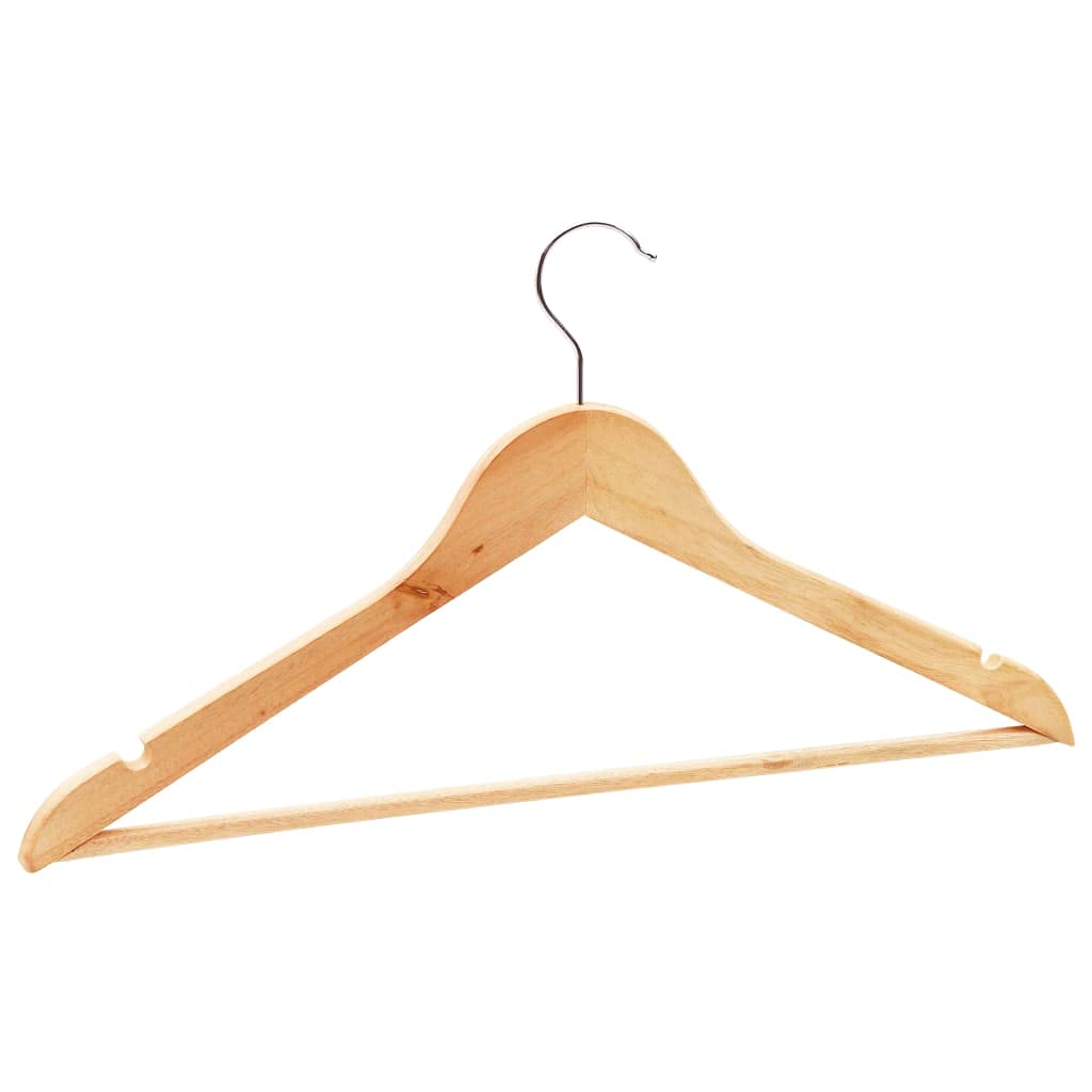 vidaXL Juego de Perchas para Ropa 100 uds Antideslizantes Madera Dura