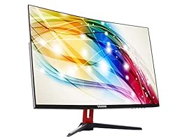 Yashi Monitor 32" Curved IPS, FHD, 350cd/m2, 165Hz, Lautsprecher, VGA, HDMI, DisplayPort, 1ms (OD), Low Blue Light, Vesa, Flicker Free, Schwarz und Rot