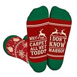 Christmas Vacation Merch Gifts, Funny Holiday Socks for Women Men, Griswold Family Christmas Vacation Costume Accessories, Winter Warm Knitted Socks, White Elephant Gifts Xmas Stocking Stuffers