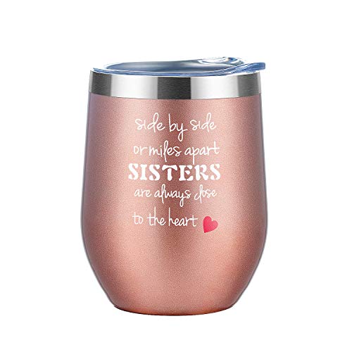 Sister Birthday Gift and Graduation Season Gift | 12 oz Vacuum Wine Tumbler