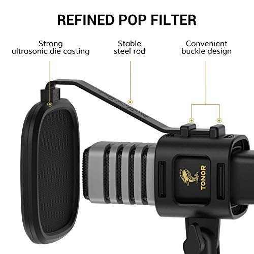 TONOR TC30 USB Condenser Microphone with Tripod & Accessories - Image 5