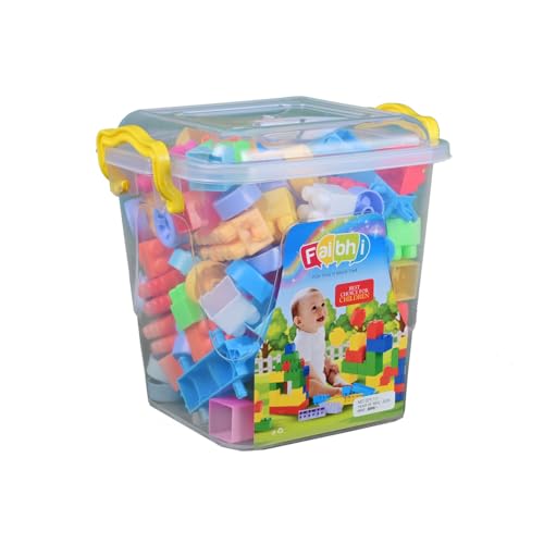 Image of Building Block Assembly Toy Set with Storage Container, 100 Pcs, 3+ Yrs