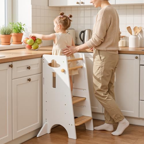 COSYLAND Toddler Standing Tower Adjustable Height...