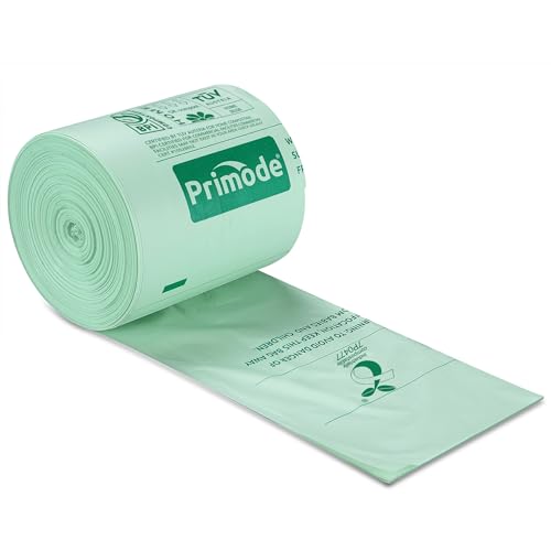 Primode Compostable Bags, 8 Gallon (30L) Food Scraps Yard Waste Bags, 100 Count, Extra Thick 0.85 Mil. ASTM D6400 Compost Bags Small Kitchen Trash Bags, Certified by BPI & TÜV AUSTRIA - Thumbnail 4