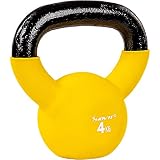 Movit® Kettlebell PRO, Kugelhantel aus Gusseisen mit Neoprenbeschichtung, 12 Varianten: 2 bis 24 kg, schadstoffgeprüft, Schwunghantel Kugelgewicht