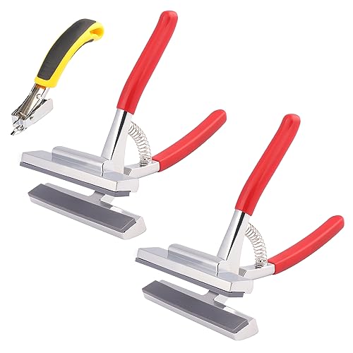 Pacote com 2 esticadores de lona com um removedor de grampo, alicate de lona para esticar lona e ape