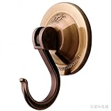 NL HOME Powerful Wreath Hangers for Window or Glass Door, 4-Pack Powerful Suction Cup Hooks Utility Hooks, Antique Gold
